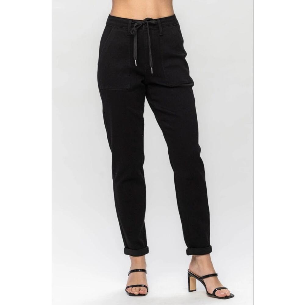 Judy Blue High Waist Black Jogger Jeans NEW Size 0/24 *JB88700